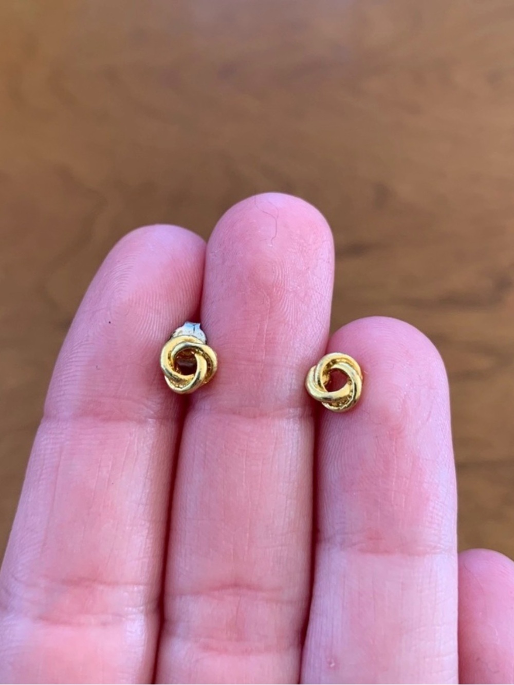 Gold Knot Stud Earrings - Kid’s or Women's Jewelry